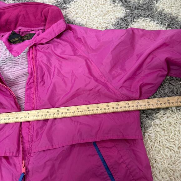 Vintage Eddie Bauer Pink Windbreaker Jacket. Vibrant Pink. Womens Large. - Picture 8 of 8